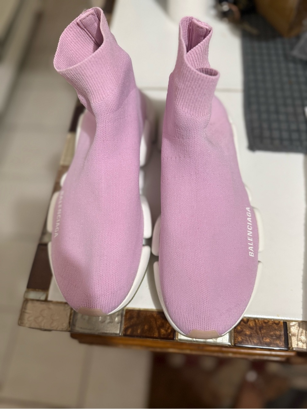 Balenciaga Pink Sock Sneakers